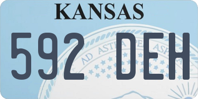 KS license plate 592DEH