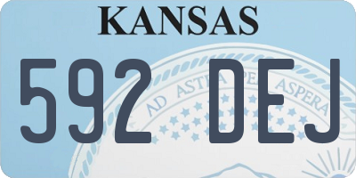 KS license plate 592DEJ