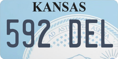 KS license plate 592DEL