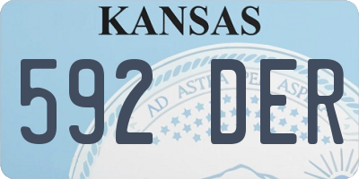 KS license plate 592DER