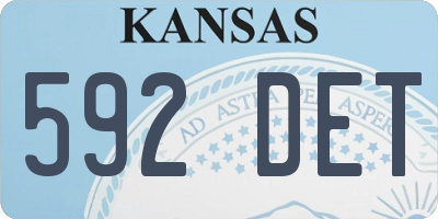 KS license plate 592DET