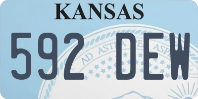 KS license plate 592DEW