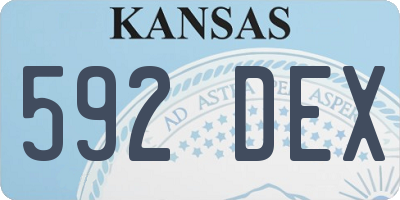 KS license plate 592DEX