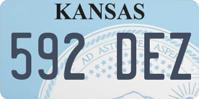 KS license plate 592DEZ