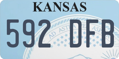 KS license plate 592DFB