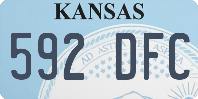 KS license plate 592DFC