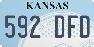 KS license plate 592DFD