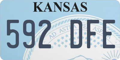 KS license plate 592DFE