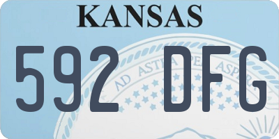 KS license plate 592DFG