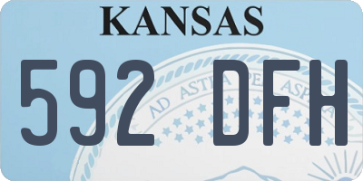 KS license plate 592DFH
