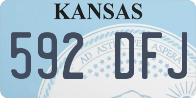 KS license plate 592DFJ