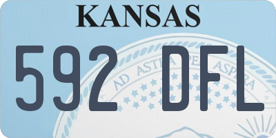 KS license plate 592DFL
