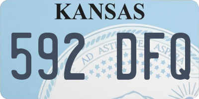 KS license plate 592DFQ
