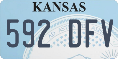 KS license plate 592DFV