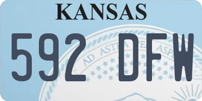 KS license plate 592DFW