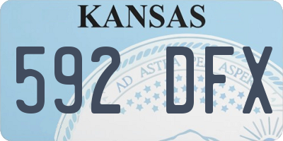 KS license plate 592DFX