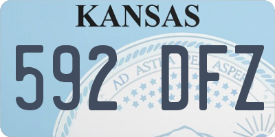 KS license plate 592DFZ