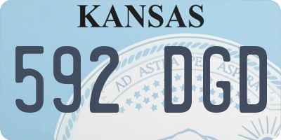 KS license plate 592DGD