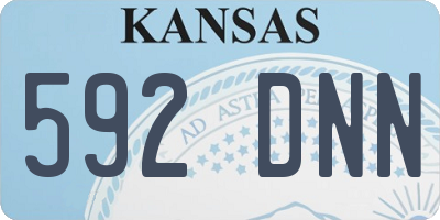 KS license plate 592DNN