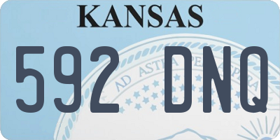 KS license plate 592DNQ
