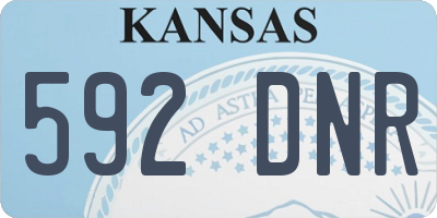 KS license plate 592DNR