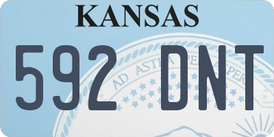KS license plate 592DNT