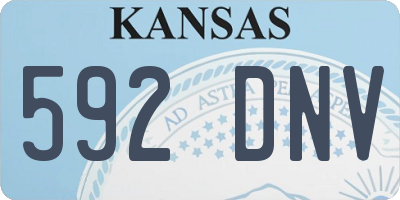 KS license plate 592DNV