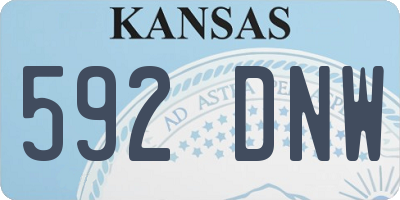 KS license plate 592DNW