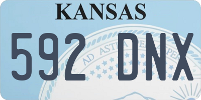 KS license plate 592DNX