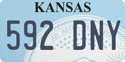 KS license plate 592DNY