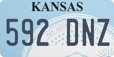 KS license plate 592DNZ