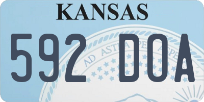 KS license plate 592DOA