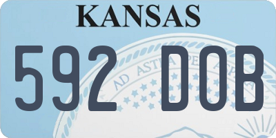 KS license plate 592DOB