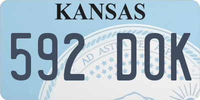 KS license plate 592DOK
