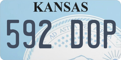 KS license plate 592DOP