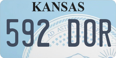 KS license plate 592DOR