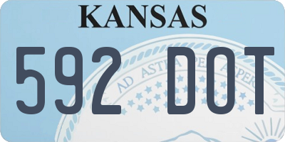 KS license plate 592DOT