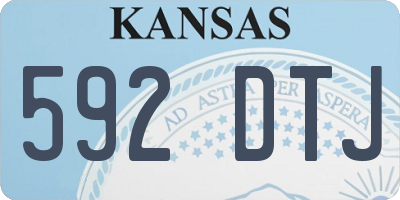 KS license plate 592DTJ