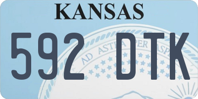 KS license plate 592DTK