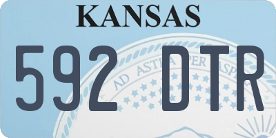 KS license plate 592DTR