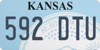 KS license plate 592DTU