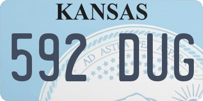 KS license plate 592DUG