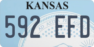 KS license plate 592EFD