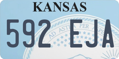 KS license plate 592EJA