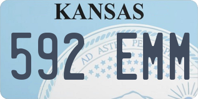 KS license plate 592EMM