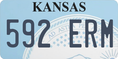 KS license plate 592ERM