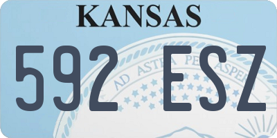KS license plate 592ESZ