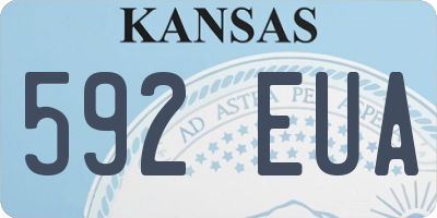 KS license plate 592EUA