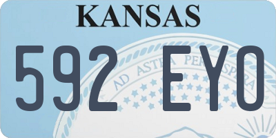 KS license plate 592EYO