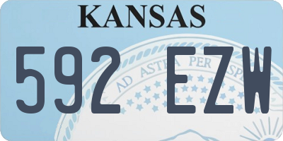 KS license plate 592EZW